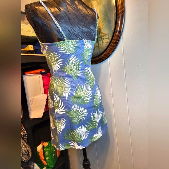 NWT Urban Outfitters XS Sundress Palm Leaf mini dress - Picture 11 of 14